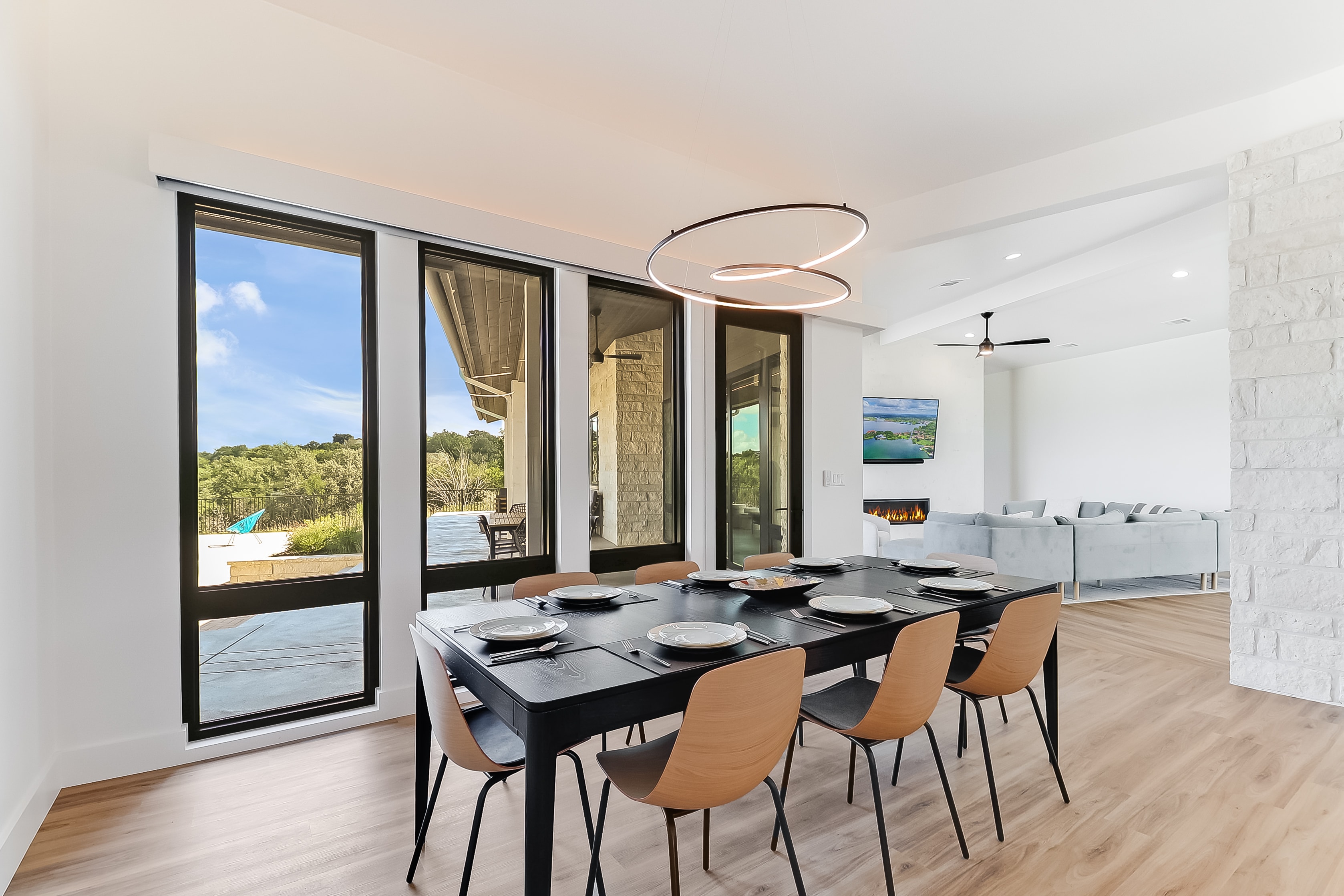 Dining area open to living and outdoor views, The Architect's View