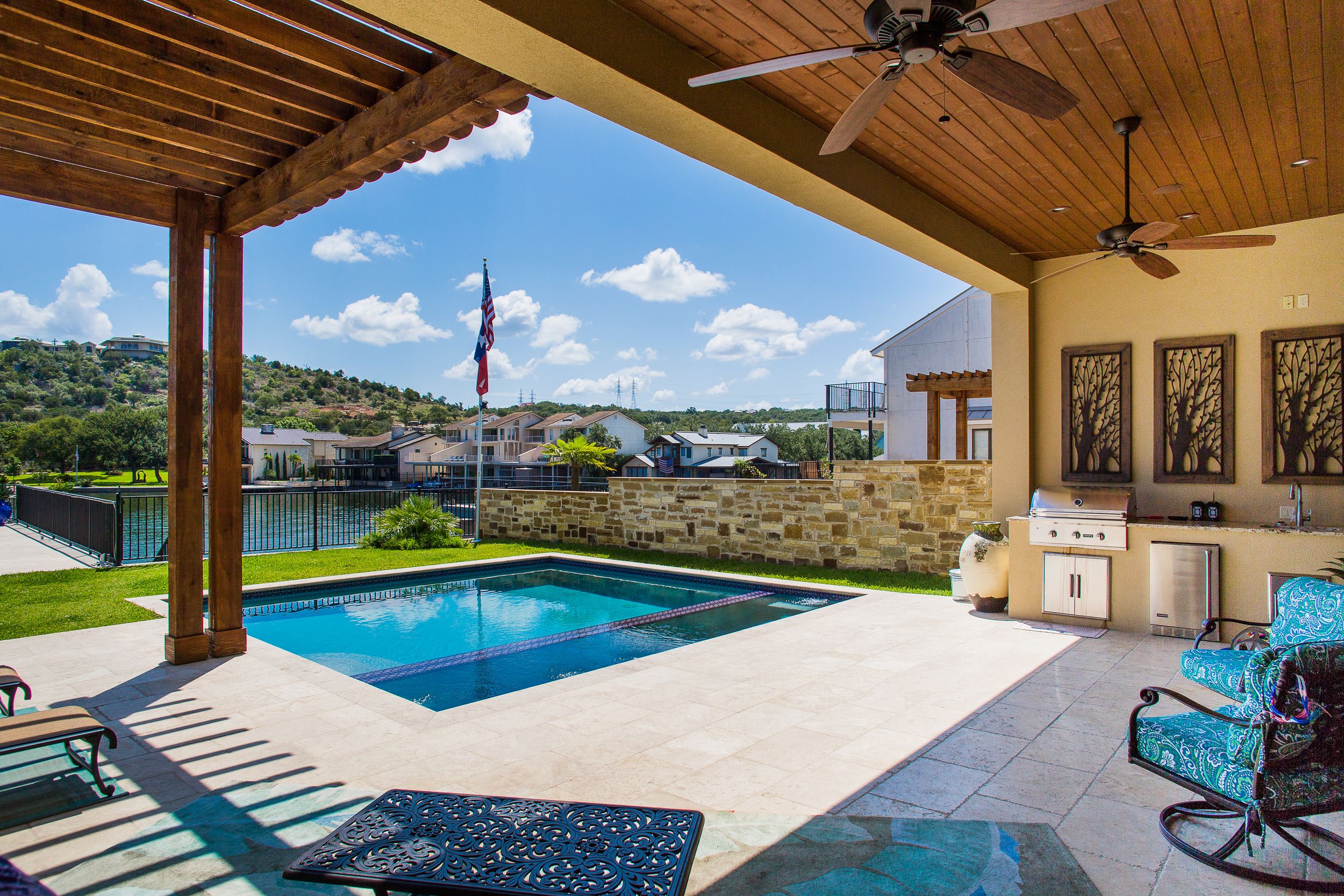 Waterside Home — custom waterfront residence on Lake LBJ — Grubbs Construction